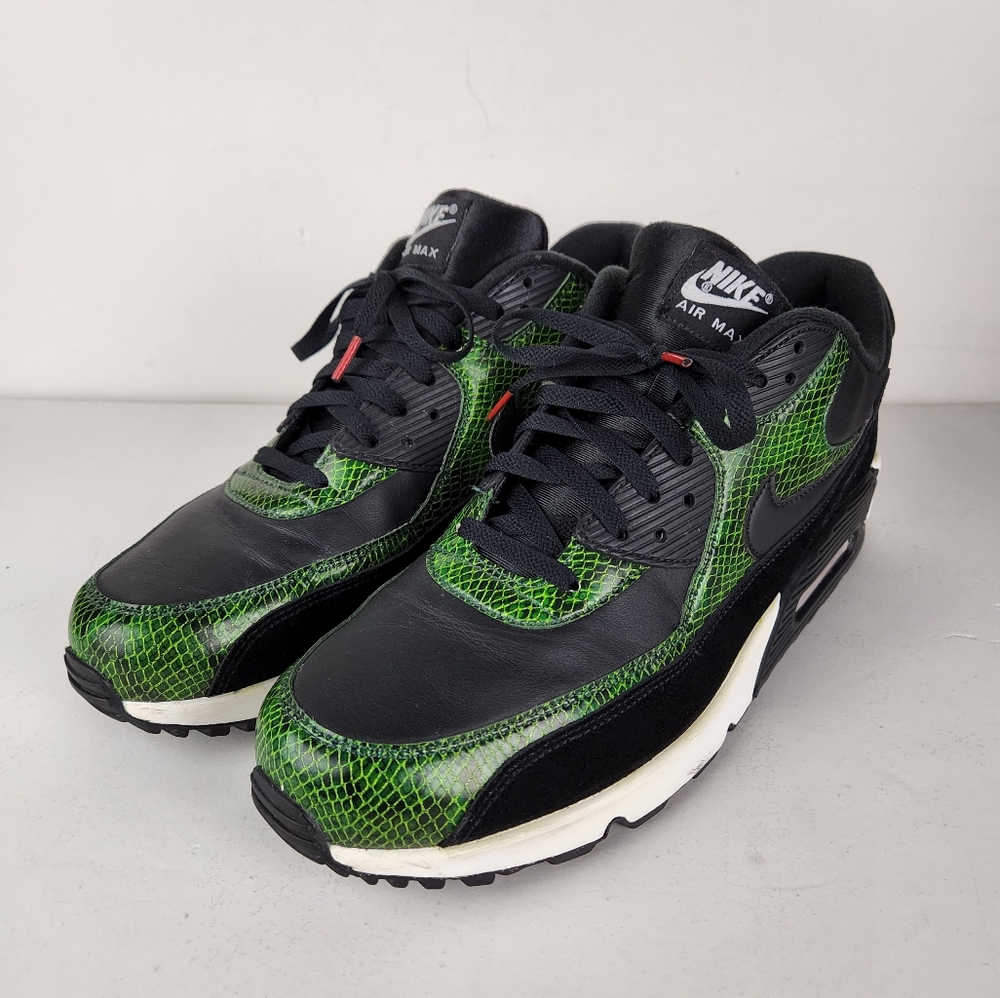 Nike Air Max 91 Green Python Running Sneakers Siz… - image 2